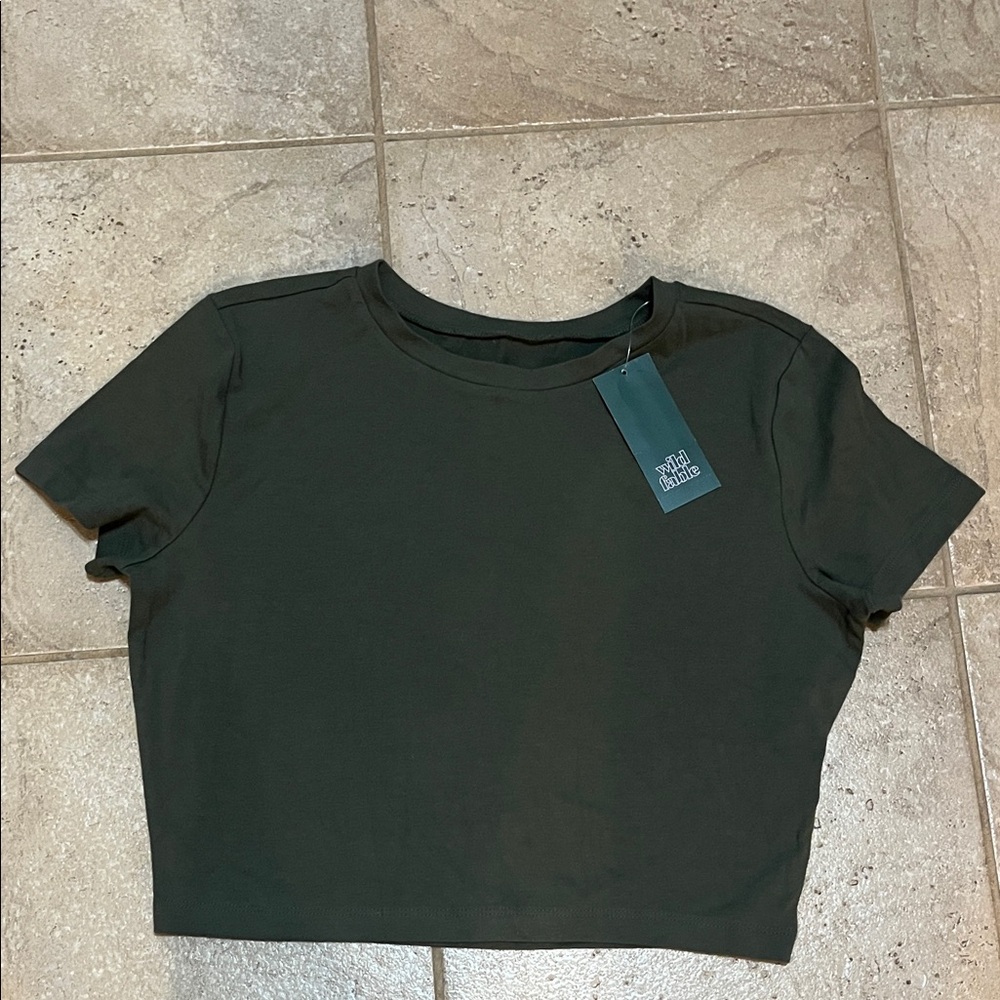 Wild Fable Black Crop Top